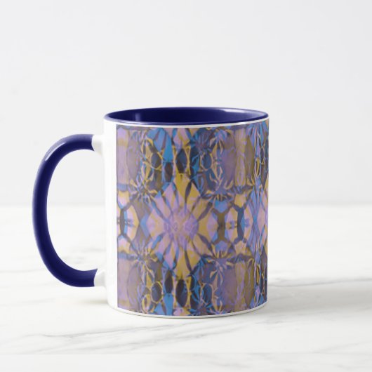 Mug Batik bleu, jaune et violet (Gauche)