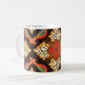 Mug Batik indonésien : motif de la faune de la flore. (Devant gauche)
