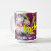 Mug Batik pourpre Musique des enseignants (Devant gauche)