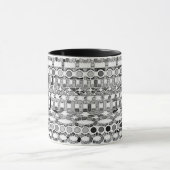 Mug Batik tribal - nuances de gris (Centre)