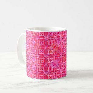 Mug Batik tribal - nuances de rose fuchsia