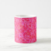 Mug Batik tribal - nuances de rose fuchsia (Centre)