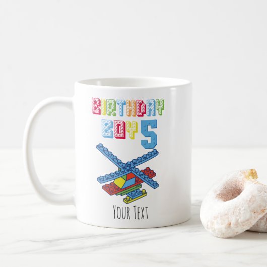 Mug Bâtiment 5e anniversaire Bâtiment Personnalisé Ann (Avec donut)