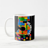 Mug Bâtiment Blocs Briques 5 ans Awesome Anniversaire (Gauche)