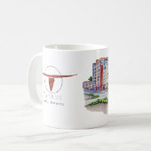 Mug Bâtiment de Larkin avec le logo de casquette de (Devant gauche)