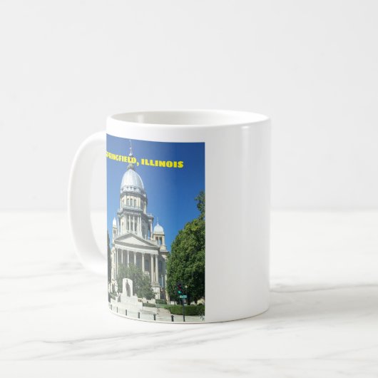 Mug Bâtiment du Capitole de l'État de Springfield, Ill (Devant gauche)