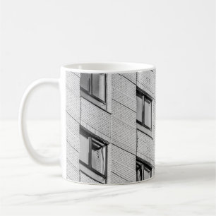 MUG BÂTIMENT EN BÉTON BLANC ET NOIR