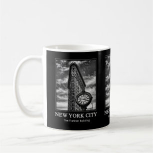 Mug Bâtiment et horloge de Flatiron dans 1C noir et