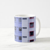 Mug Bâtiment haut bleu et blanc (Devant droit)