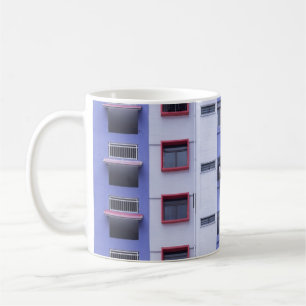 Mug Bâtiment haut bleu et blanc