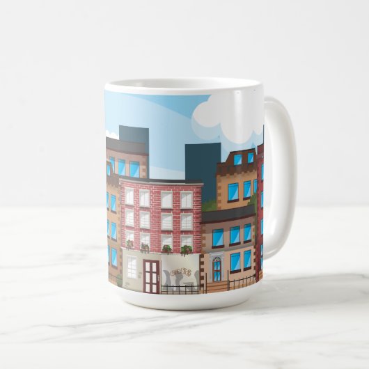 Mug Bâtiments Brownstone (Devant droit)