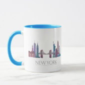 Mug Bâtiments couleur New York Skyline (Gauche)