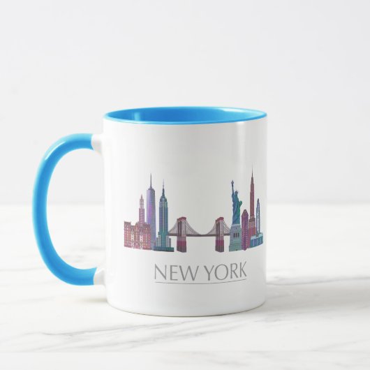 Mug Bâtiments couleur New York Skyline (Gauche)