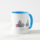 Mug Bâtiments couleur New York Skyline (Devant droit)