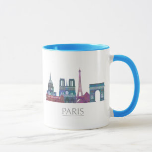 Mug Bâtiments couleur Paris Skyline