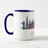 Mug Bâtiments couleur Skyline de Londres (Gauche)