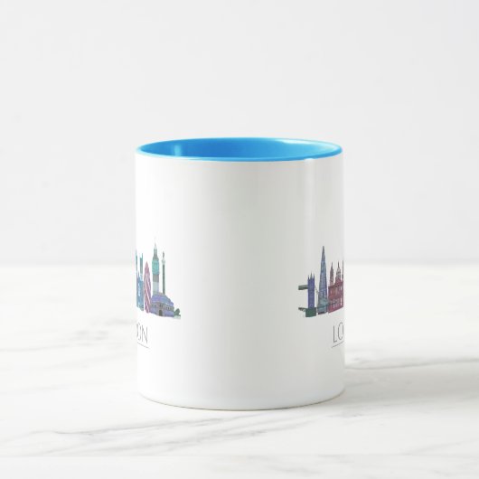 Mug Bâtiments couleur Skyline de Londres (Centre)