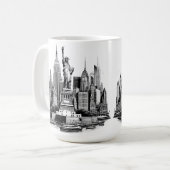 Mug Bâtiments de New York City Architecture art (Devant gauche)