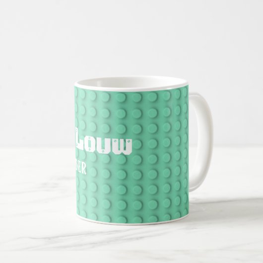 Mug Bâtiments turquoise (Devant droit)