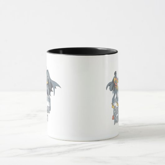 Mug Batman Et Robin Distressed Graphisme (Centre)