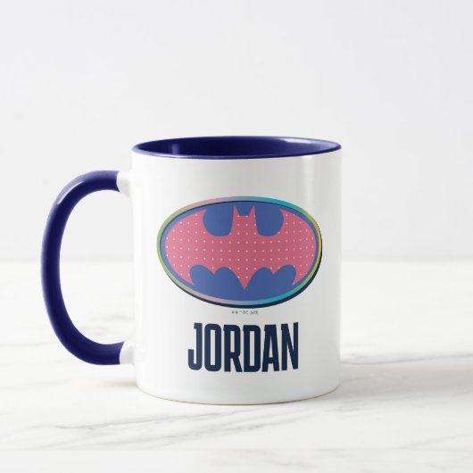Mug Batman | Logo Pink Polka Dot (Gauche)
