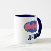 Mug Batman | Logo Pink Polka Dot (Devant droit)