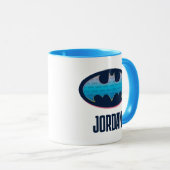 Mug Batman | Symbole rose et bleu (Devant droit)