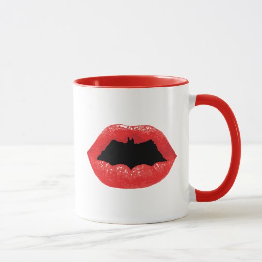 Mug Batman Valentine | Lèvres de chaume (Droite)