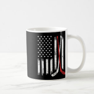 Mug Bâton de hockey vintage Drapeau Usa Joueur de hock