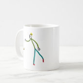 Mug Bâton de kubb jouant Stickman (Devant gauche)