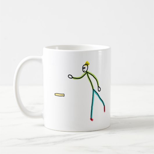 Mug Bâton de kubb jouant Stickman (Gauche)