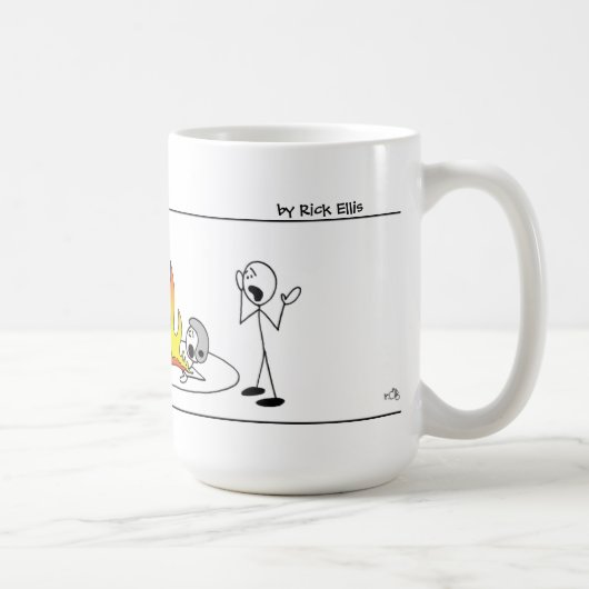 Mug Bâton drôle hommes lutte (Droite)
