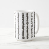 Mug Bâtons Et Pierres-Noir Et Blanc Moderne (Devant droit)