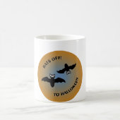 Mug Bats d'Halloween bleu orange (Centre)