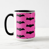 Mug Bats d'Halloween roses et noires (Gauche)