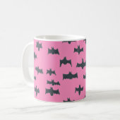 Mug Bats d'Halloween roses et noires (Devant gauche)
