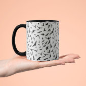 Mug Bats noirs et blancs d'Halloween