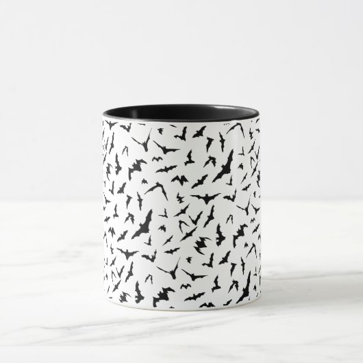 Mug Bats noirs et blancs d'Halloween (Centre)
