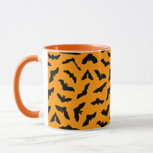 Mug Bats volants d'Halloween orange