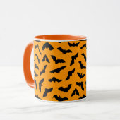 Mug Bats volants d'Halloween orange (Devant gauche)