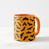Mug Bats volants d'Halloween orange (Devant droit)