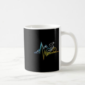Mug Battement de cœur de vélo de montagne drôle de vél