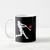 Mug Batter Baseball de silhouette pour la Saint-Valent (Gauche)