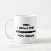 Mug Batterie à 300 % (Gauche)