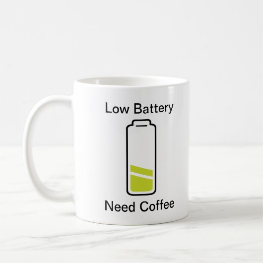 Mug Batterie basse besoin café (Gauche)