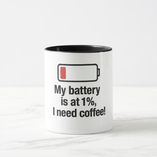 Mug Batterie basse, congélation à forte demande de caf (Centre)