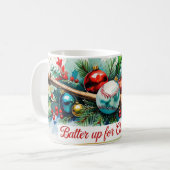 Mug Batterie de baseball pour Noël (Devant gauche)