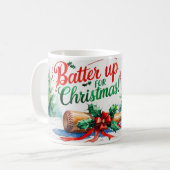 Mug Batterie de baseball pour Noël (Devant gauche)