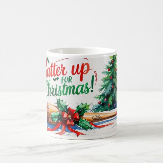 Mug Batterie de baseball pour Noël (Centre)