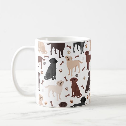 Mug Batterie de café Labrador Retriever Paks and Bones (Gauche)